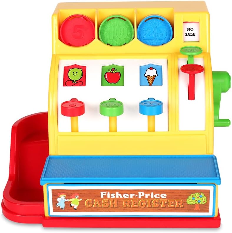 Basic Fun Fisher-Price Classics - Retro Cash Register - Great Pre-School Gift for Girls and Boys, Kids and Toddlers, Birthday Gift, Christmas, Holiday, Ages 2+ - Image 2